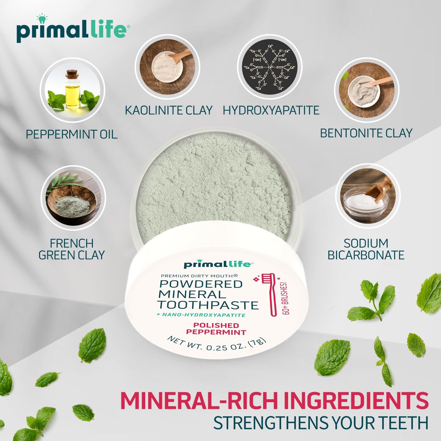 Fluoride-Free Remineralizing Tooth Powder, Bubblegum – Primal Life Organics