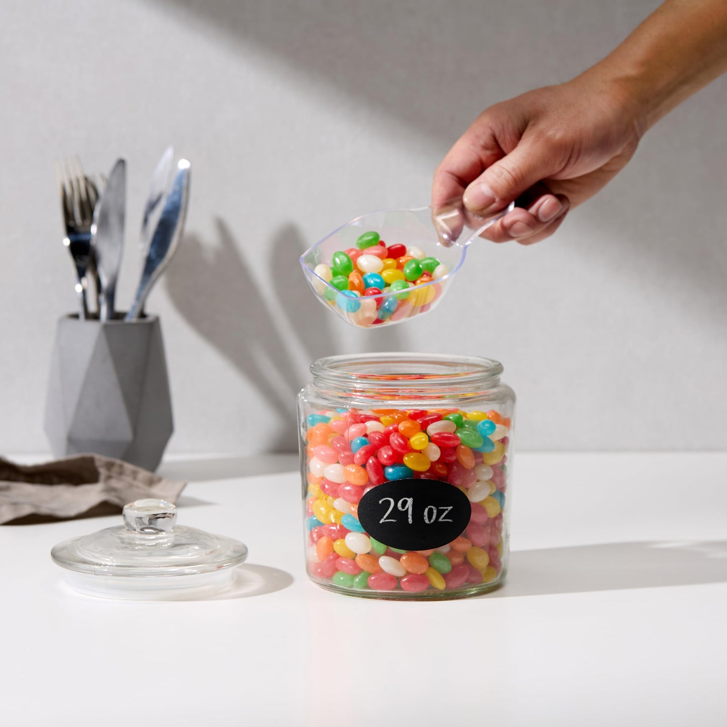 Plastic-Free Half-Gallon Glass Storage Jars, Glass Lids, 2-Pack – KooK