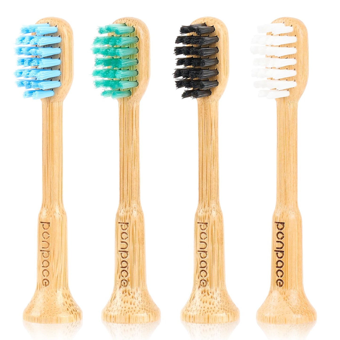 94% Plastic-Free Bamboo Toothbrush Heads with Charcoal Bristles, for Philips One by Sonicare