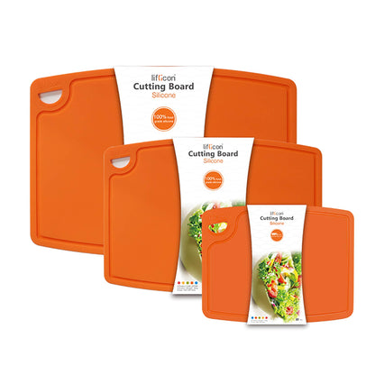 Non-Toxic Food-Grade Silicone Cutting Board Set, 3-Piece – Liflicon