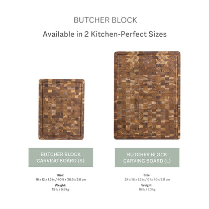 Non-Toxic Teak End-Grain Cutting Board, FSC-Certified – Teakhaus