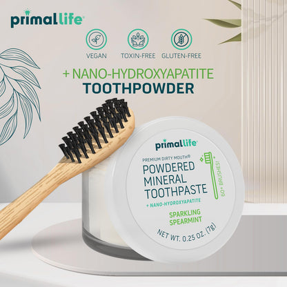 Fluoride-Free Remineralizing Tooth Powder, Bubblegum – Primal Life Organics