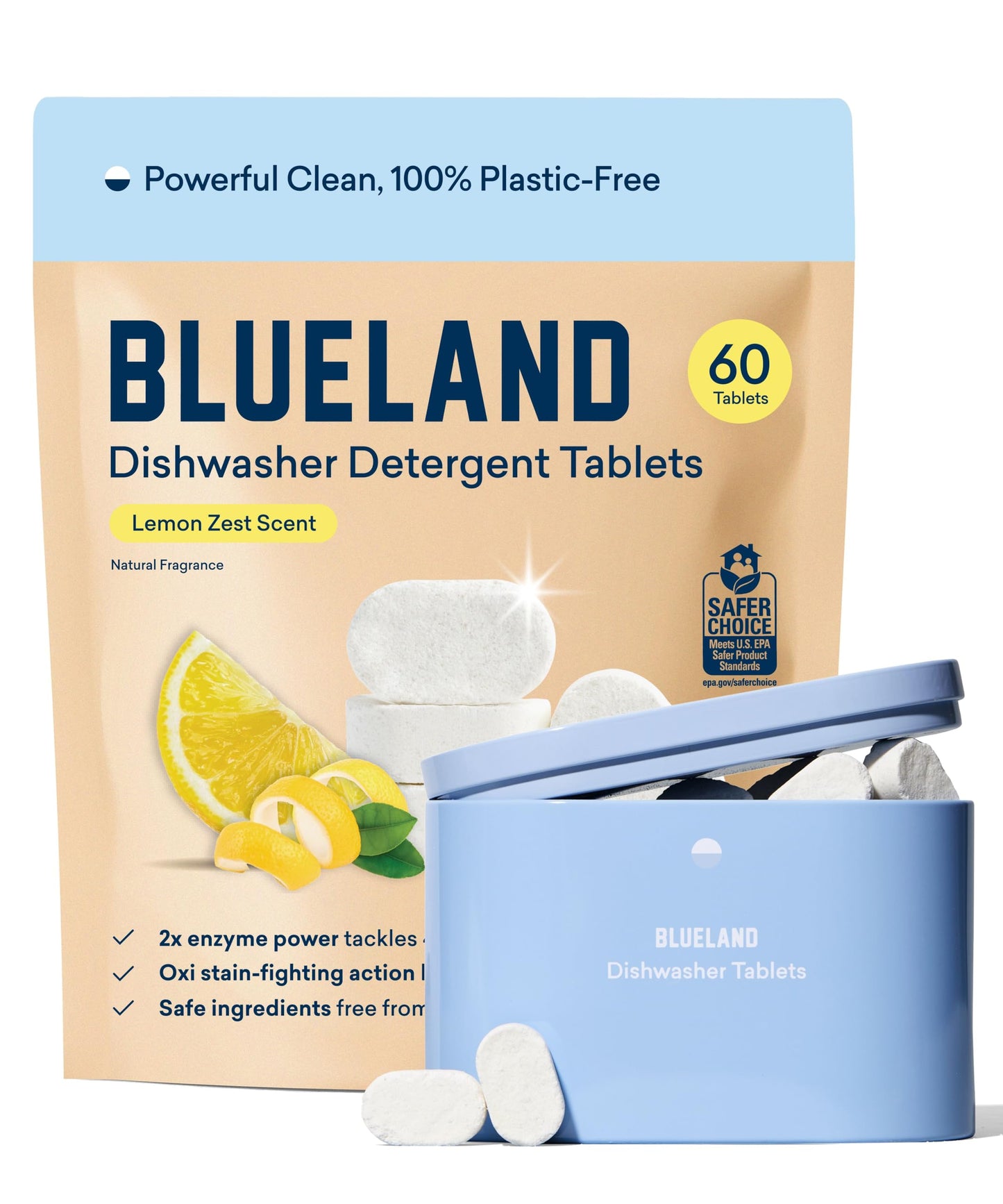 Blueland 100% Plastic-Free Dishwasher Detergent Tablets (36 Count)