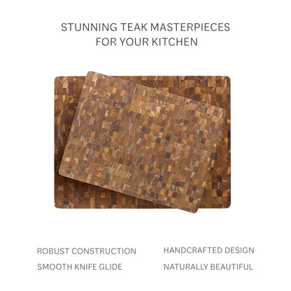Non-Toxic Teak End-Grain Cutting Board, FSC-Certified – Teakhaus