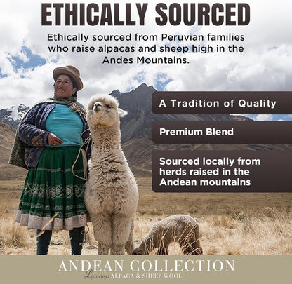 Natural Alpaca & Sheep Wool Blanket: Heavyweight 4.2 lb Twin Bedding