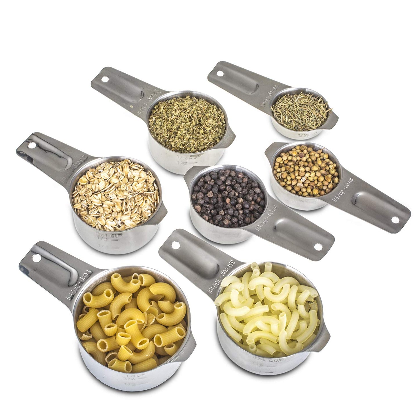 Microplastic-Free 18/8 Stainless Steel Measuring Cups & Spoons Set, 13-Piece