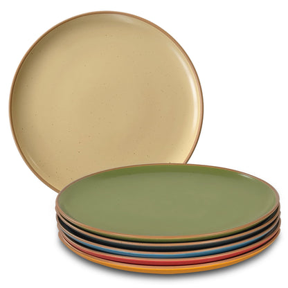 Lead-Free Ceramic Dinner Plates, Lab-Tested – Mora (Set of 6)