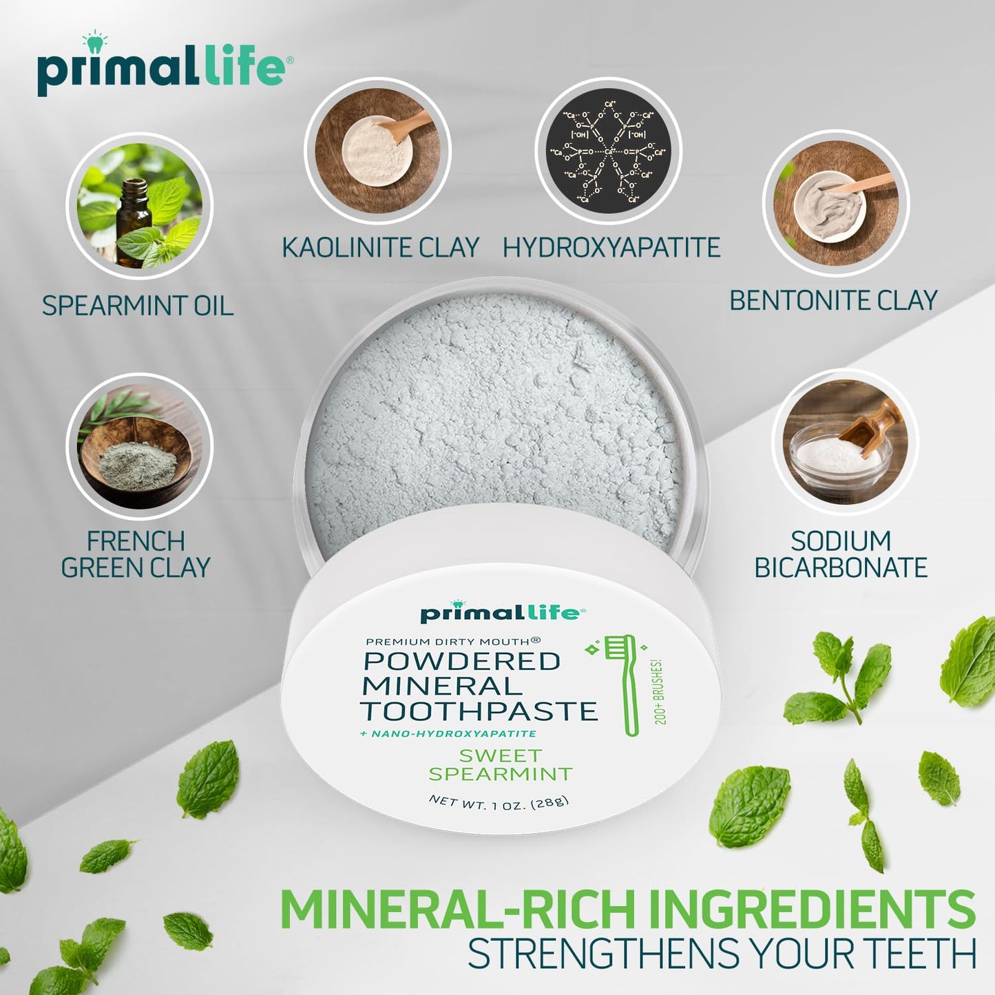 Fluoride-Free Remineralizing Tooth Powder, Bubblegum – Primal Life Organics