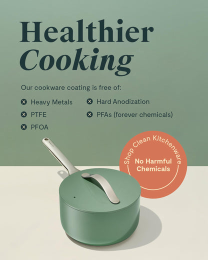 PFAS-Free Ceramic Nonstick Saucepan, 1.75-Qt – Caraway