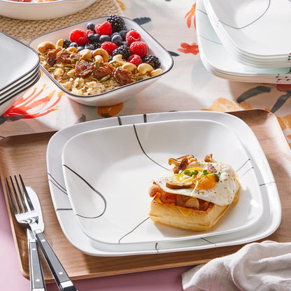 Non-Toxic Glass Dinnerware Set, Service for 6 – Corelle Wandering Grove