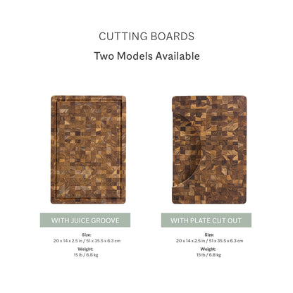 Non-Toxic Teak End-Grain Cutting Board, FSC-Certified – Teakhaus