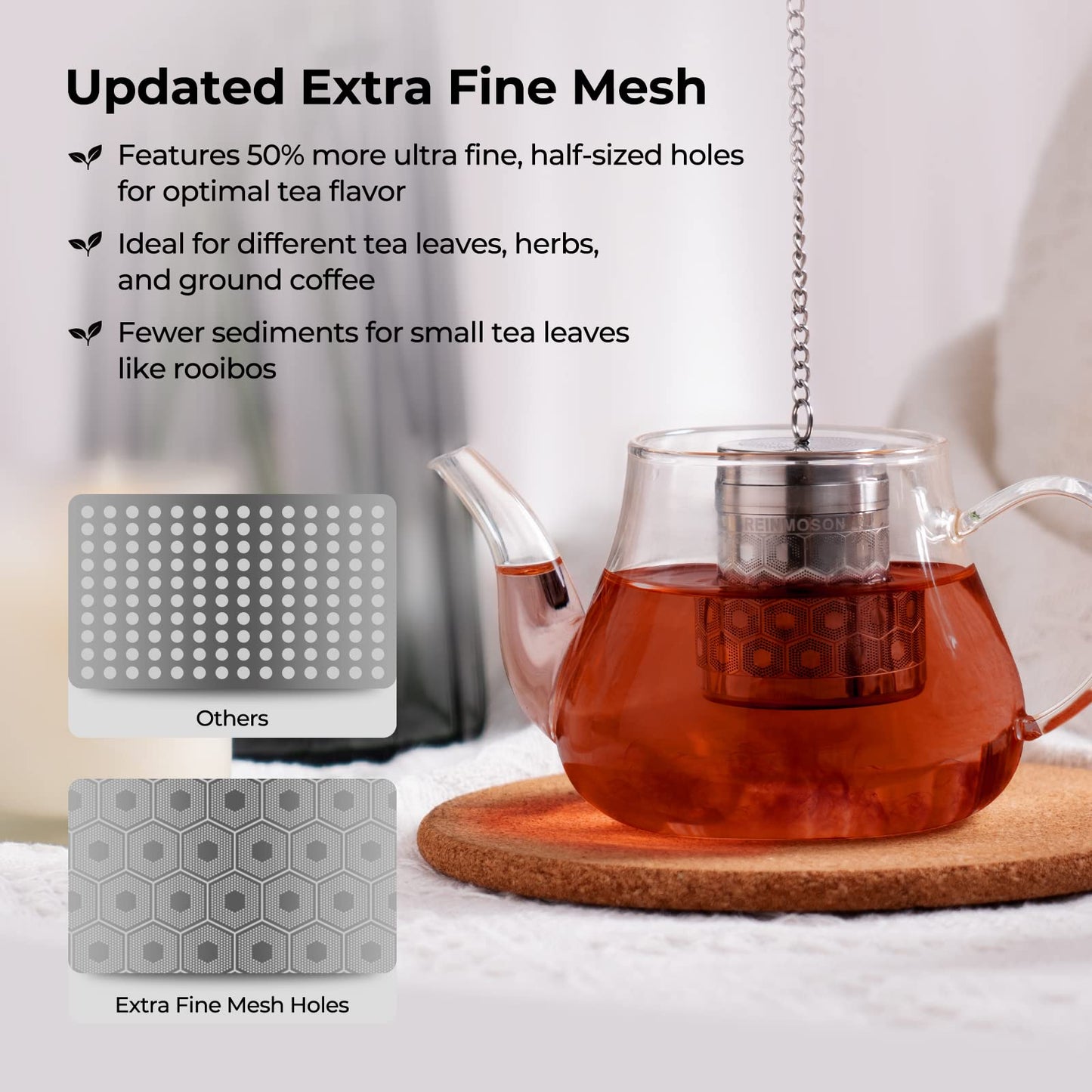 Microplastic-Free 304 Stainless Steel Tea & Spice Infuser – Reinmoson