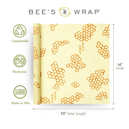 Plastic-Free Vegan Reusable Food Wrap Roll – Bee's Wrap