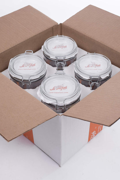 Le Parfait Super Terrine French Glass Jars (32oz Quart, Pack of 4)