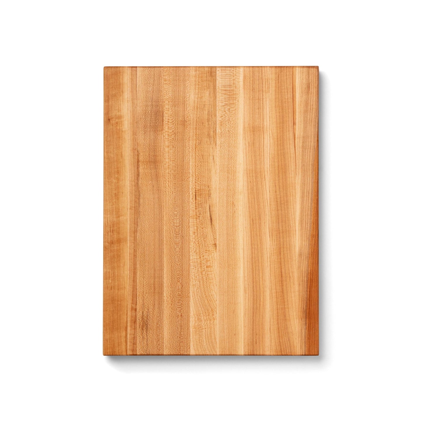 Wooden cutting board on a white background