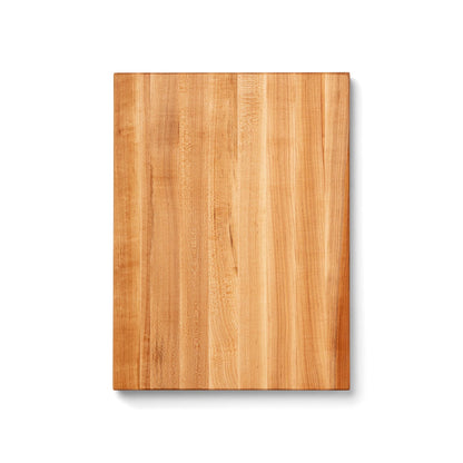 Wooden cutting board on a white background
