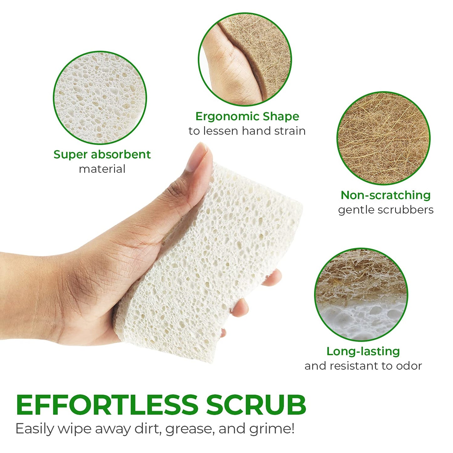 Microplastic-Free Kitchen: Airnex Biodegradable Natural Sponges Non-Toxic