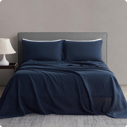 DAPU 100% Pure French Linen Sheets: Natural Normandy Flax Set