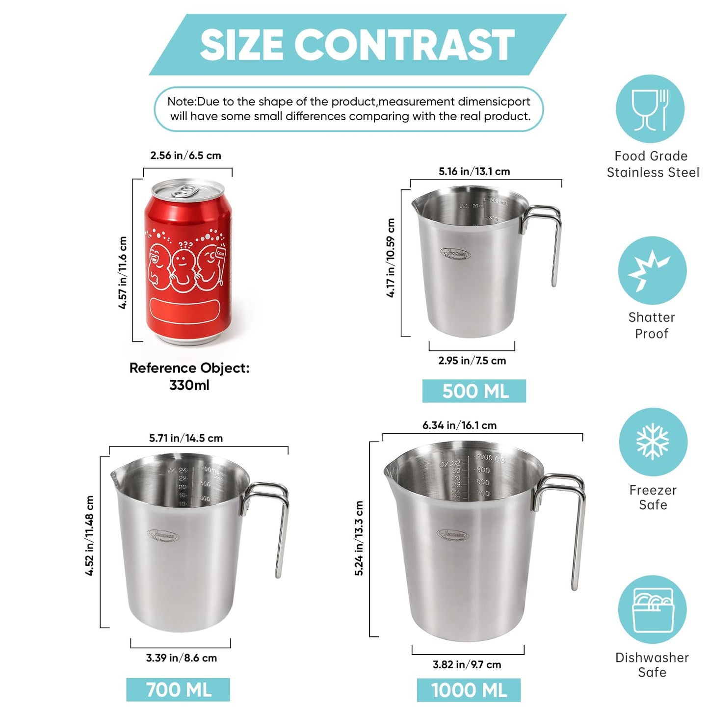 Microplastic-Free 304 Stainless Steel Measuring Cup – Newness