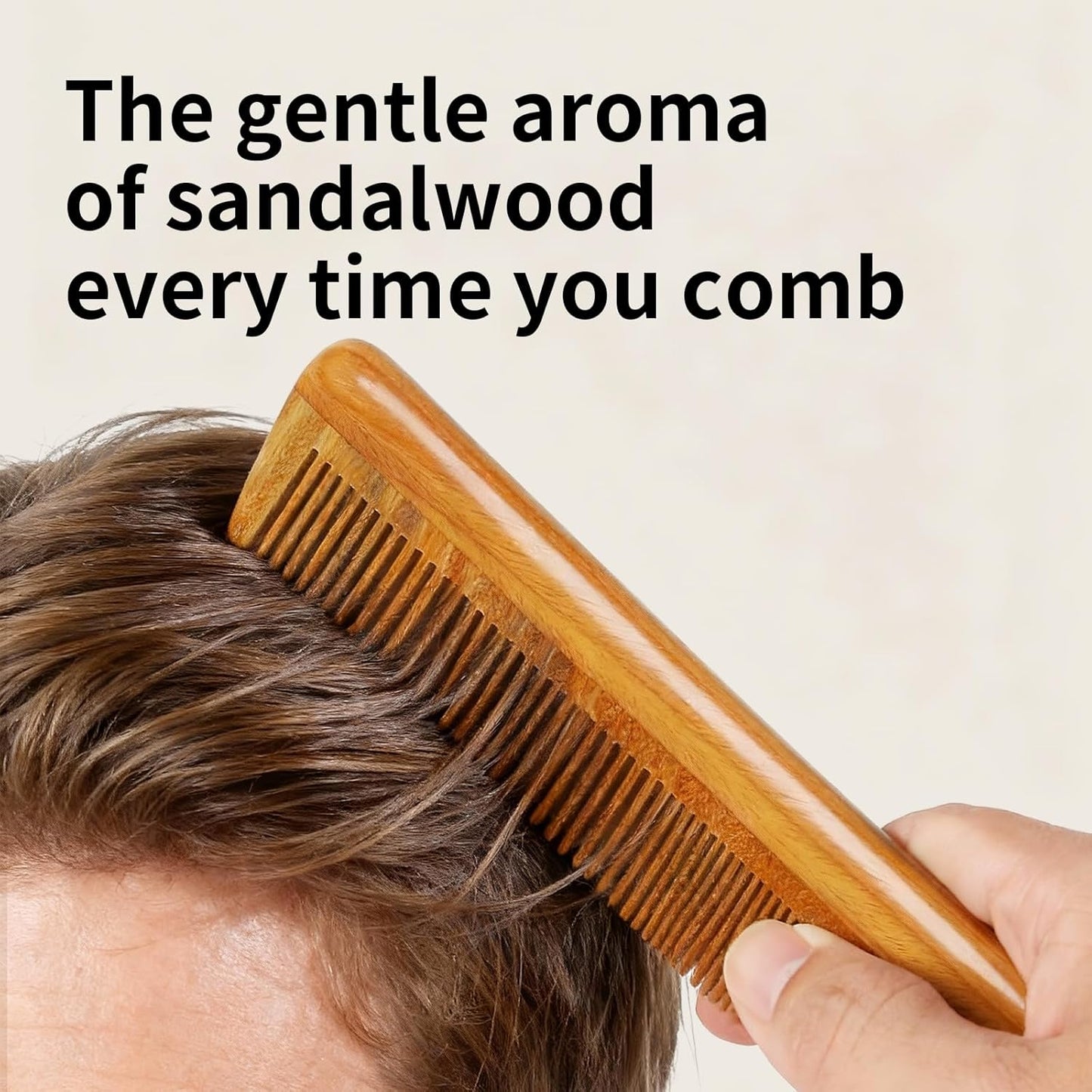 Handmade Green Sandalwood Wooden Comb, Anti-Static & Vegan – Onedor