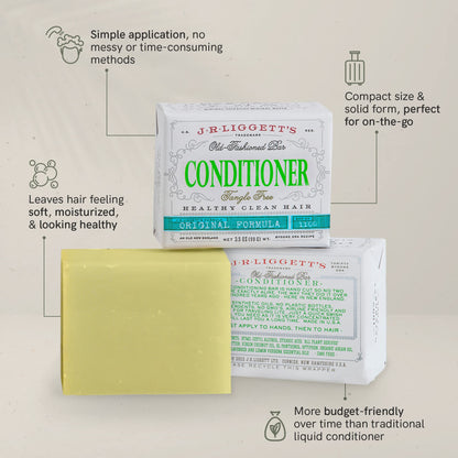 Plastic-Free, Sulfate-Free Shampoo Bar 3-Pack, Vegan – J.R. Liggett's