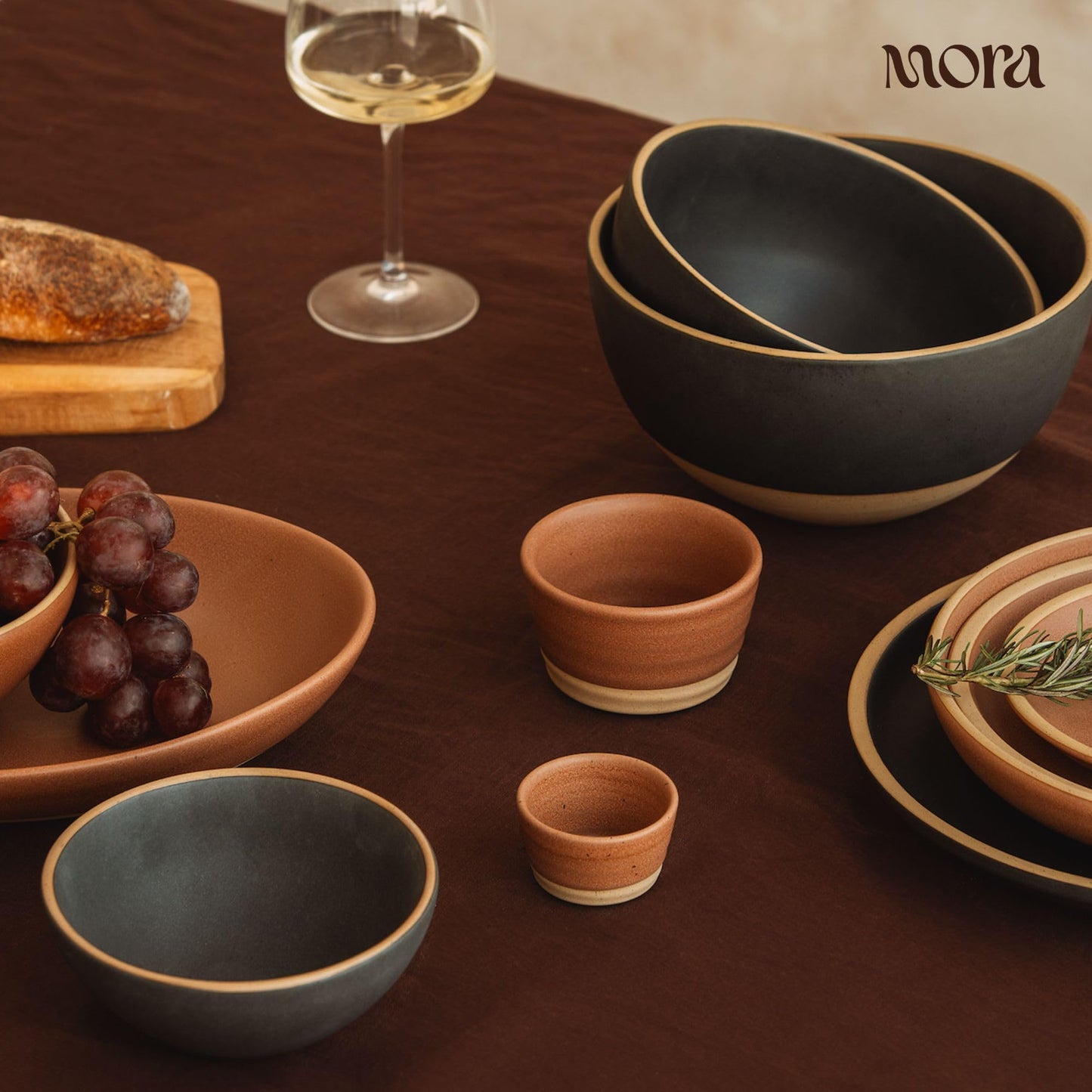 Lead-Free Ceramic Bowls, Lab-Tested – Mora (Set of 4, 28oz)