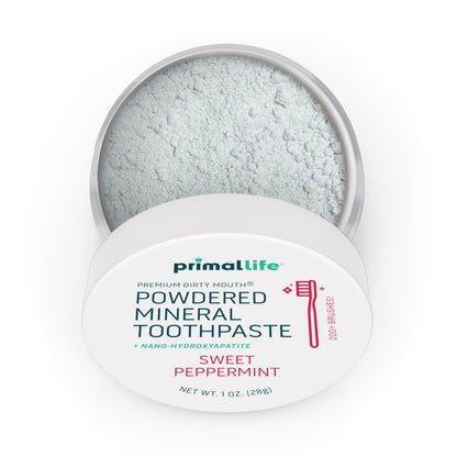 Fluoride-Free Remineralizing Tooth Powder, Bubblegum – Primal Life Organics