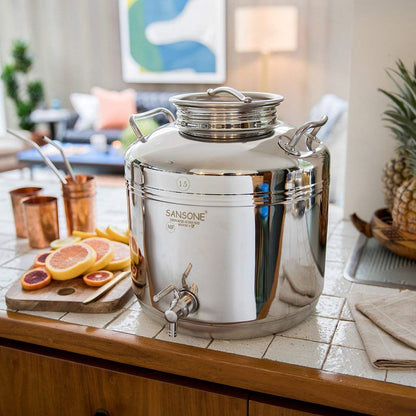 Plastic-Free Stainless Steel Water Dispenser, 100L – Sansone Fusti