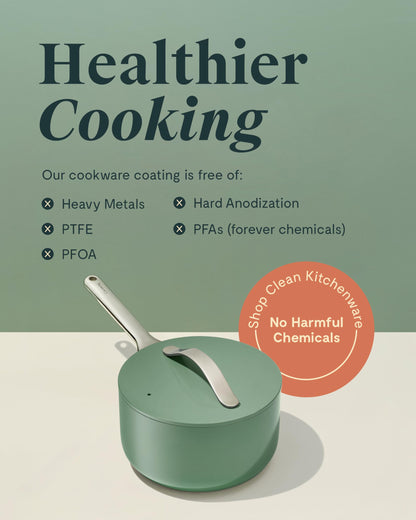 PFAS-Free Ceramic Nonstick Saucepan, 1.75-Qt – Caraway