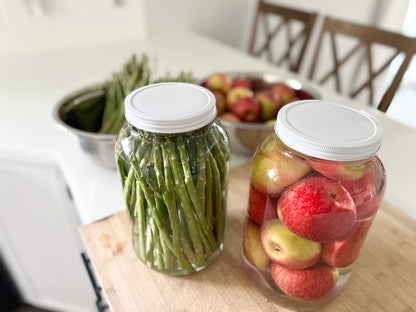 1-Gallon Glass Mason Jars with Airtight Metal Lids, 2-Pack - Kitchentoolz