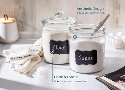 Plastic-Free Half-Gallon Glass Storage Jars, Glass Lids, 2-Pack – KooK