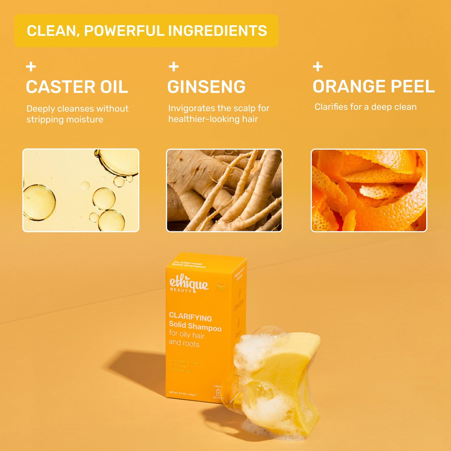 Plastic-Free Curl-Defining Shampoo Bar, pH-Balanced & Vegan – Ethique