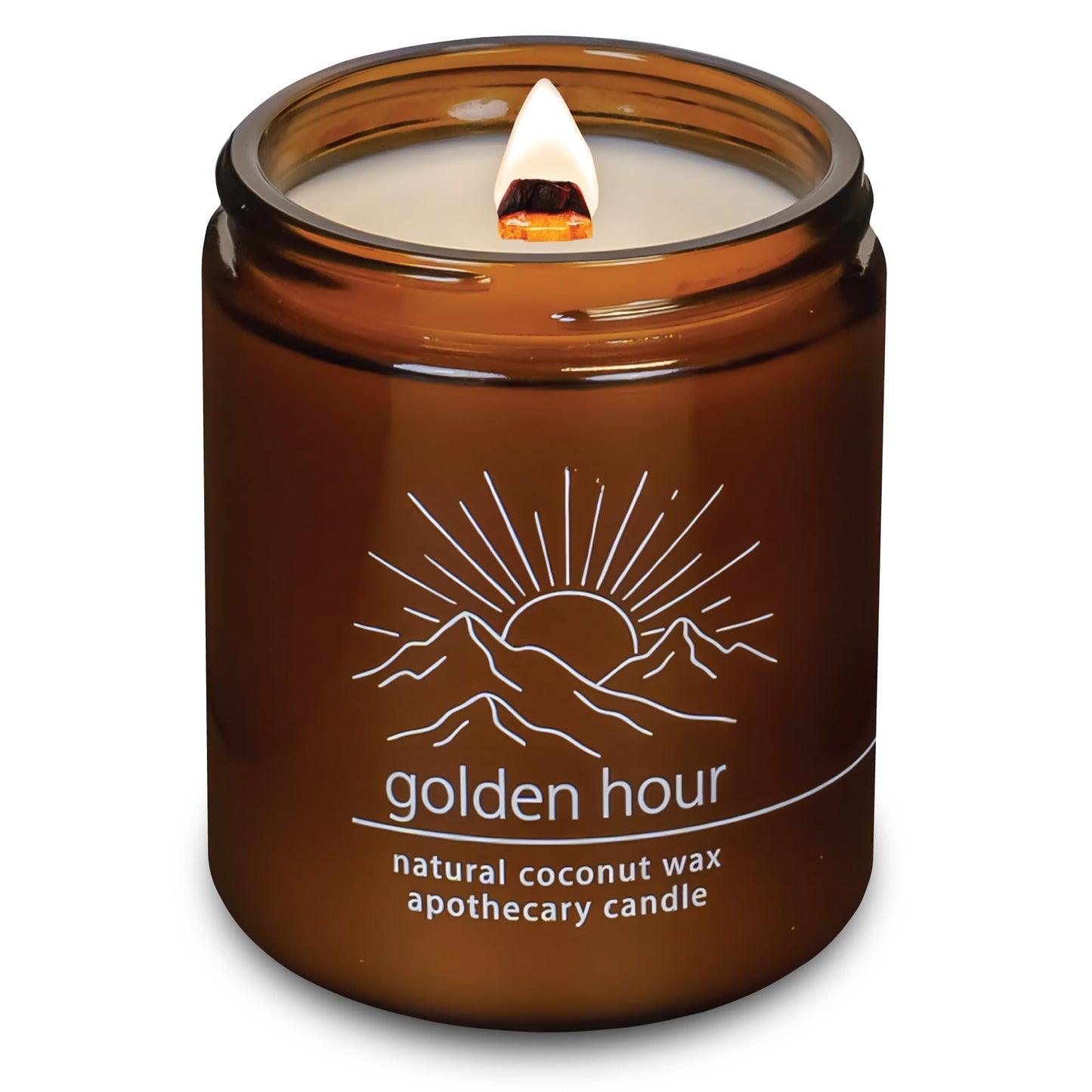 Non-Toxic Coconut Wax Candle: Signature Crackling Wood Wick, Phthalate-Free, 60-Hour Clean Burn