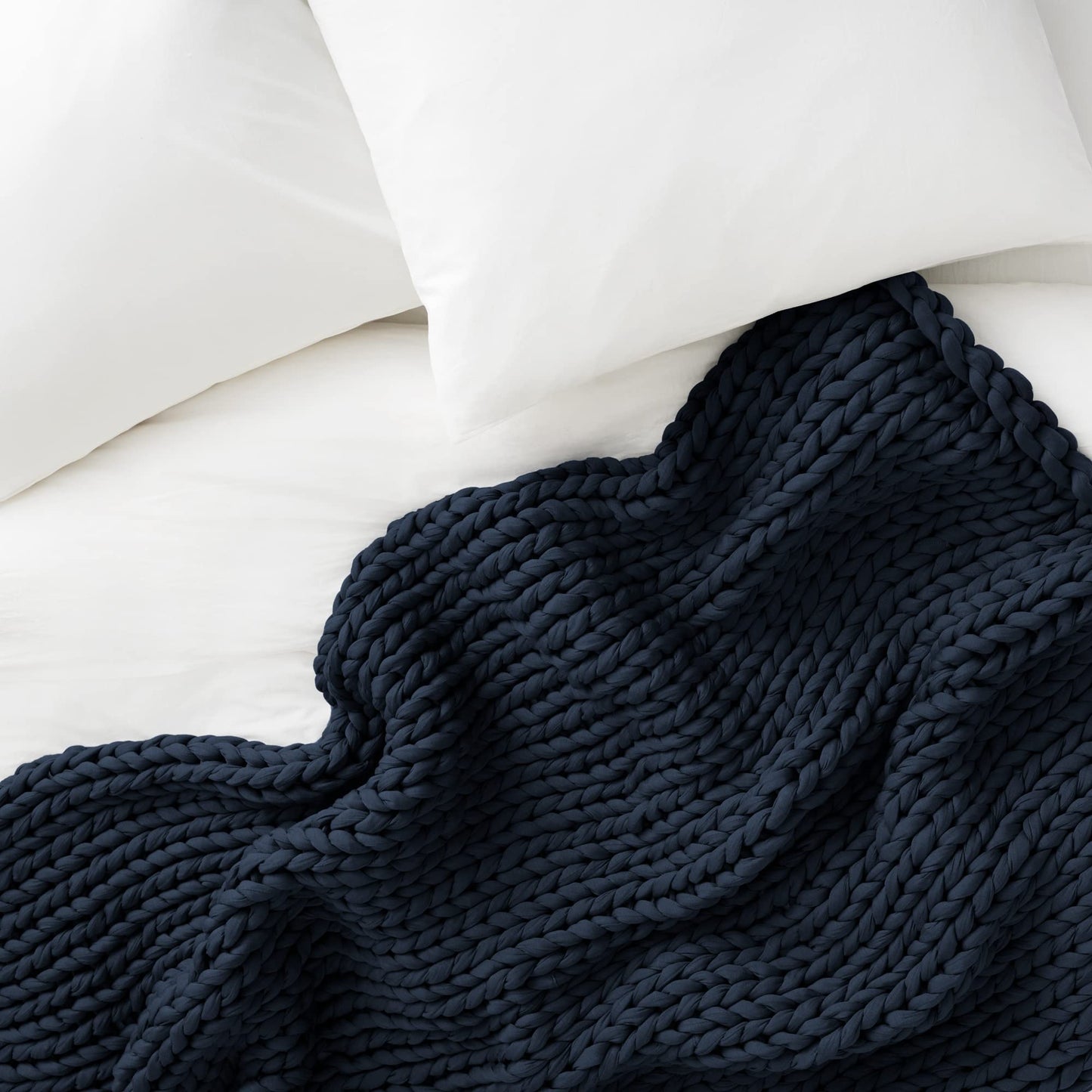 Toxin-Free Sleep: Bearaby Organic Cotton 100% Hand-Knit Weighted Blanket, Non-Toxic