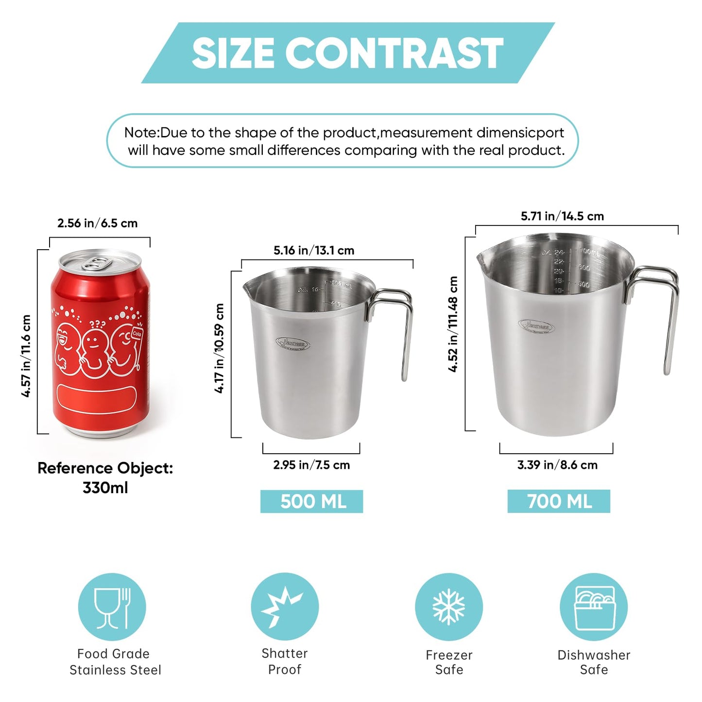 Microplastic-Free 304 Stainless Steel Measuring Cup – Newness