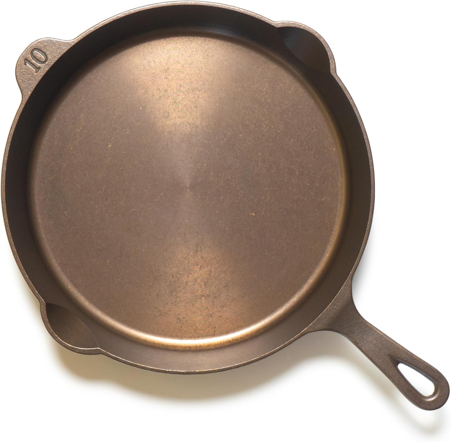 Cast iron skillet on a white background