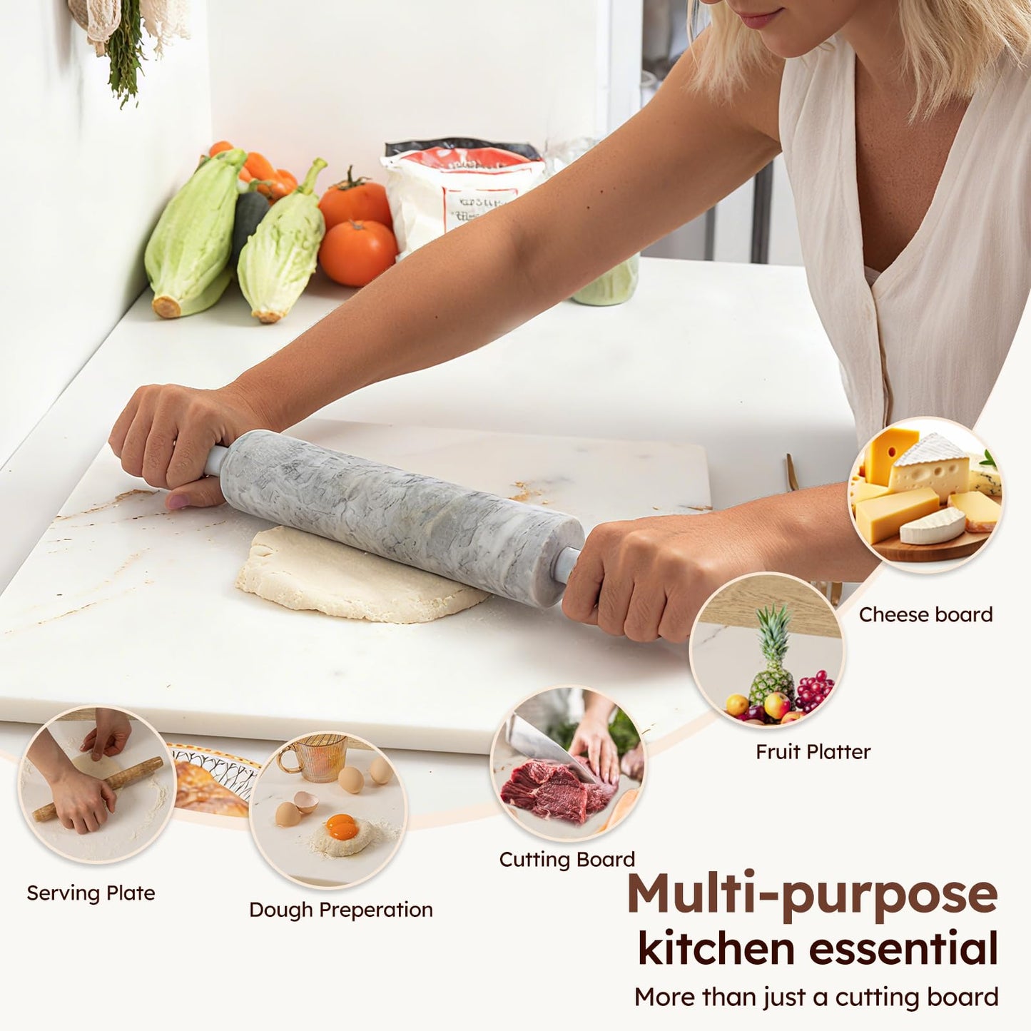 Non-Toxic Natural Granite Cutting & Pastry Board – Diflart