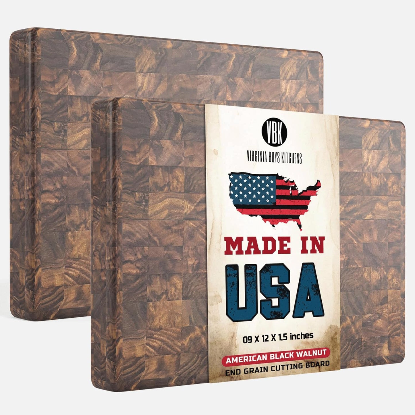 Non-Toxic Walnut End-Grain Cutting Board, USA-Made – Virginia Boys