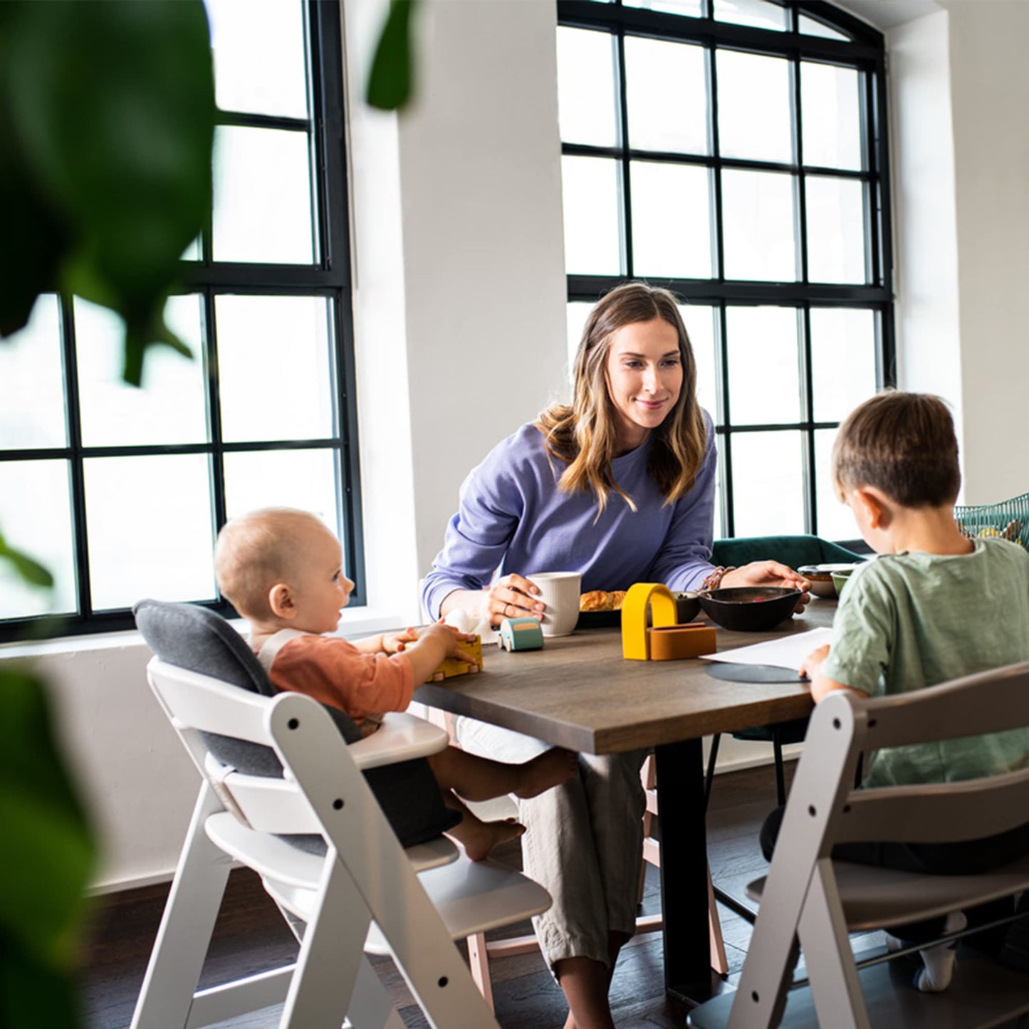 hauck Alpha+ Solid European Beechwood Grow-Along Highchair