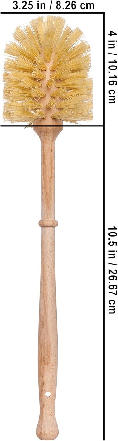 REDECKER Oiled Beechwood Toilet Brush Stand & Tampico Fiber Brush