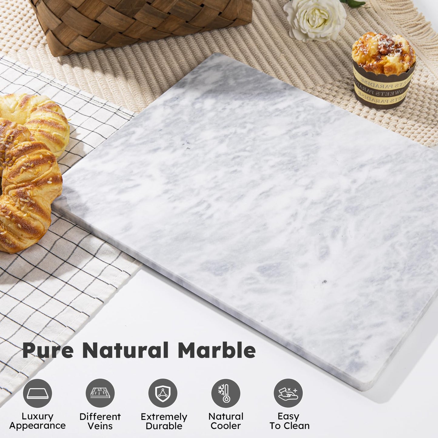 Non-Toxic Natural Granite Cutting & Pastry Board – Diflart