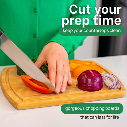 Non-Toxic Organic Bamboo Cutting Board, XL, FSC – Greener Chef