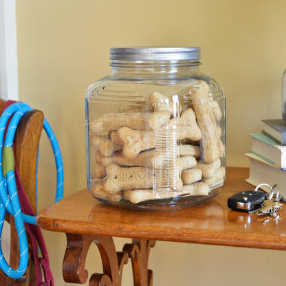 2-Quart Glass Cracker Jars with Aluminum Lids, 4-Pack - Anchor Hocking