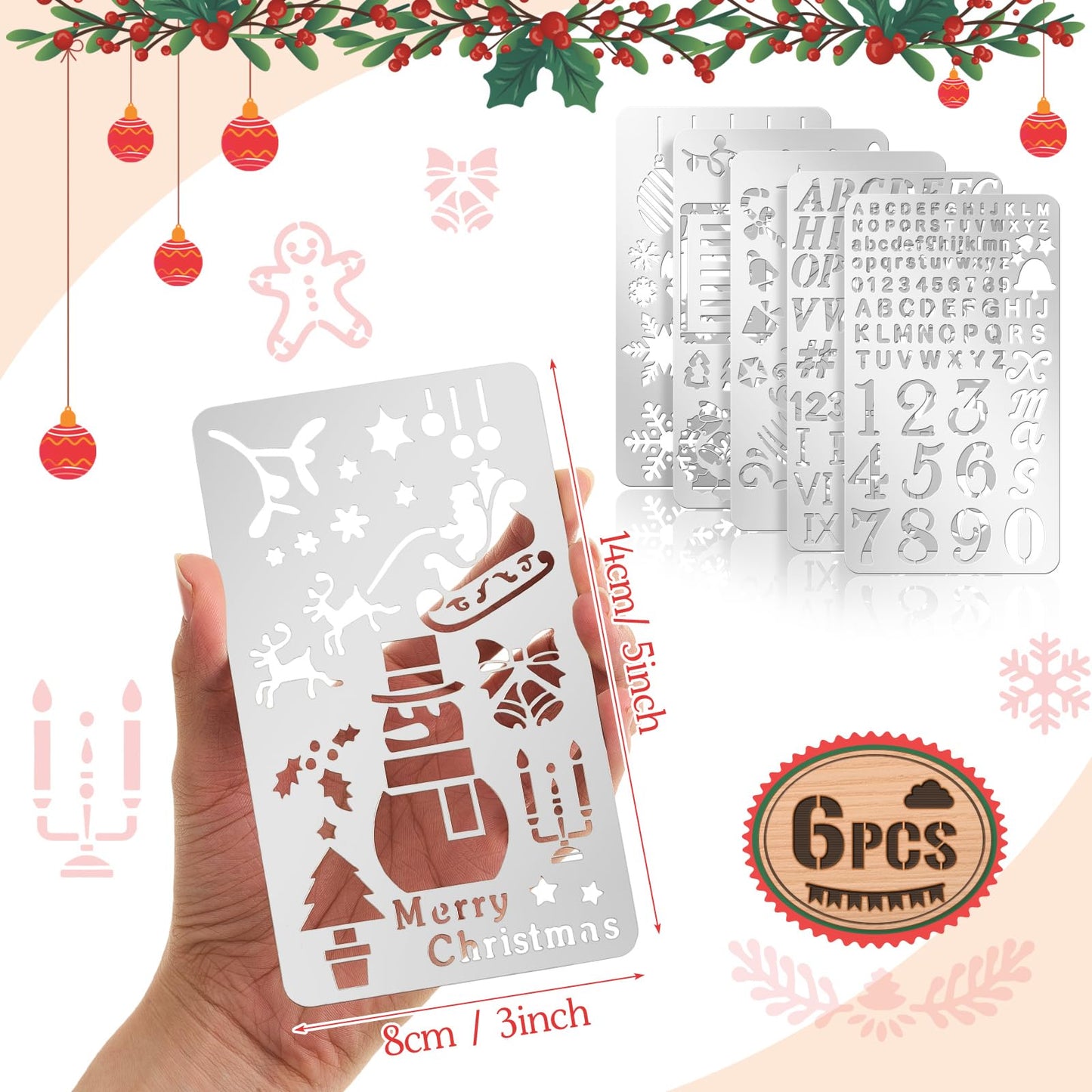 Sustainable Gift Wrap: Lewtemi Metal Stencils Stainless Steel Craft Non-Toxic