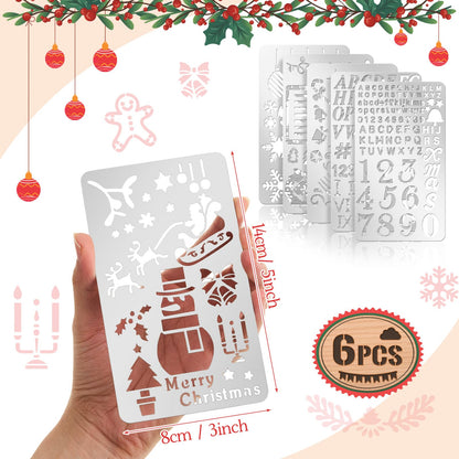 Sustainable Gift Wrap: Lewtemi Metal Stencils Stainless Steel Craft Non-Toxic