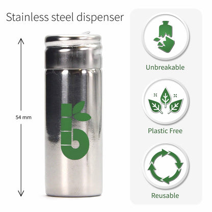 Vegan Plant-Based Dental Floss Tape, Refillable Steel Dispenser – Bambaw