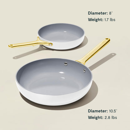 PFAS-Free Ceramic Nonstick Fry Pan Duo – Caraway