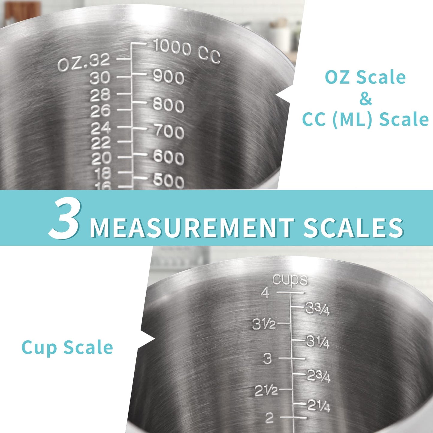 Microplastic-Free 304 Stainless Steel Measuring Cup – Newness