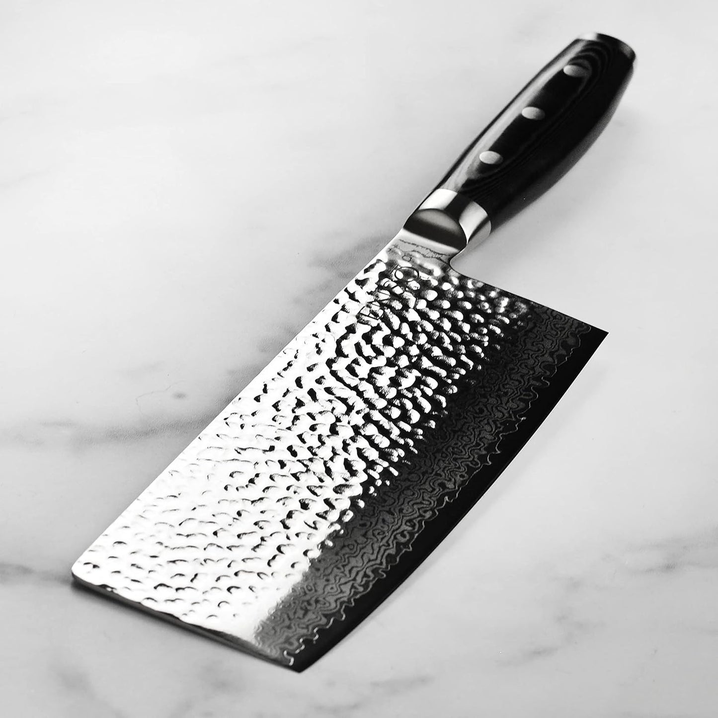 Enso HD 7" Vegetable Cleaver (VG10 Hammered Damascus)