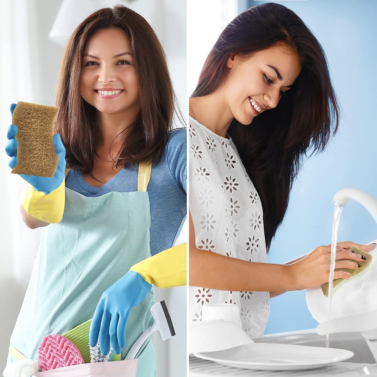 Microplastic-Free Kitchen: Airnex Biodegradable Natural Sponges Non-Toxic